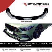 Mercedes A Klasse W177 (2018+) AMG Style Look Front Lip Glans Zwart