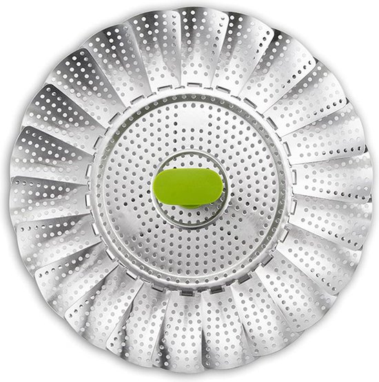 Panier Vapeur En Acier Inoxydable 25 Cm - Grille épaisse Avec Poignées - Pour Cuisson Vapeur Légumes Et Petits Pains