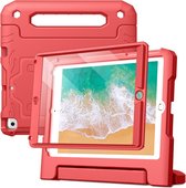 Tablet beschermhoes geschikt voor Apple iPad 5 - iPad 6 - 9.7 inch - kindvriendelijk cover - ingebouwde screenprotector - hoes - hoesje voor kinderen met standaard - kinderhoes - kinderhoesje met handvat - Rood