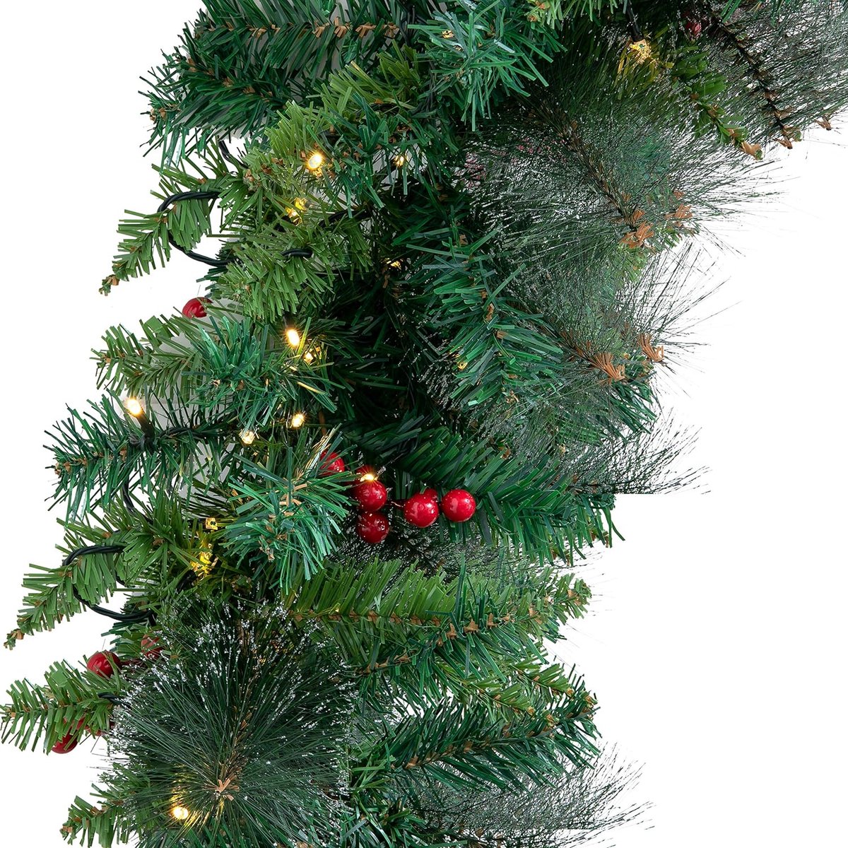 Meisterhome - Guirlande met verlichting 2.70 meter - Kerstguirlande - 50 led – foto 2