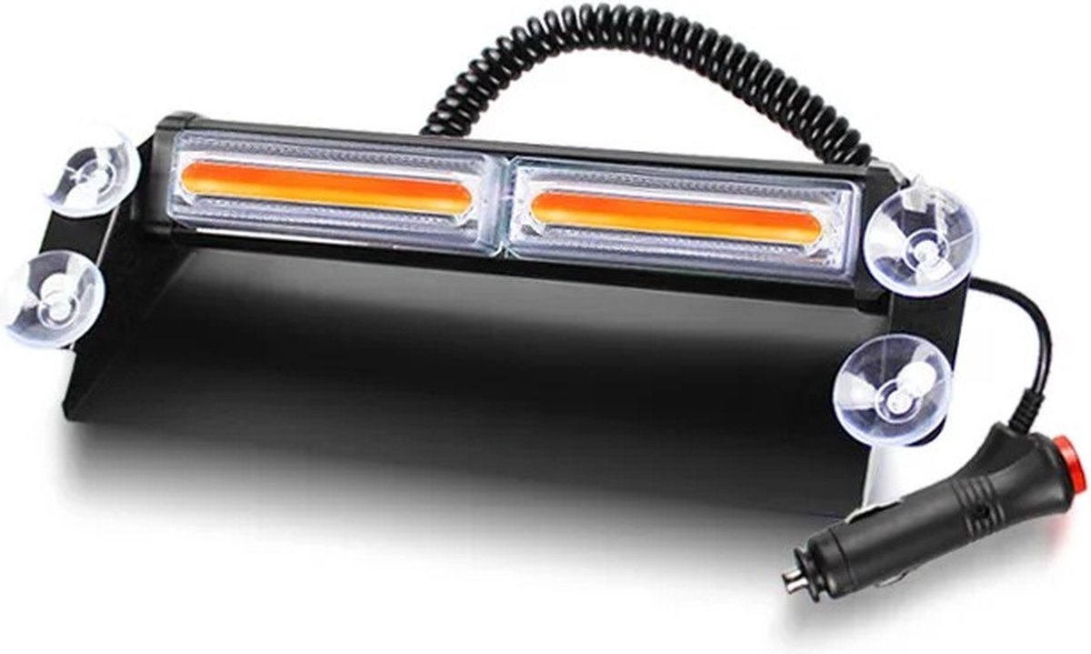 Dashboard flitser - COB LED - Oranje / wit - 12 / 24V