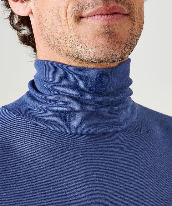 Damart - Sous-pull en jersey finement côtelé, Thermolactyl® - Homme - Blauw - (102-109) L