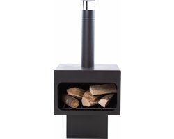 RedFire – Jersey XL– Zwart - Staal – Vuurkorf – Tuinhaard - Stevig staal – Inclusief houtrooster- Industrieel – Terrasverwarming – Sfeerhaard