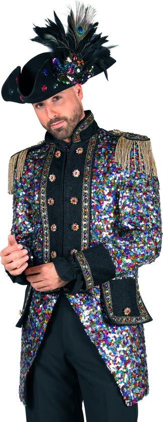 Hommes Paillettes Sequin Veste un Bouton Revers Costume Blazer Dîner
