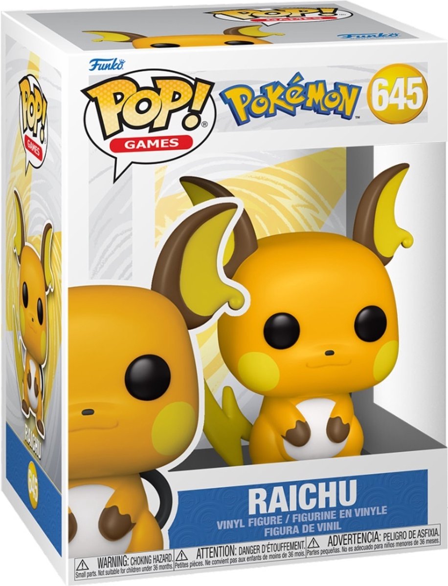Pop Games: Pokémon Raichu - Funko Pop #645