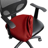Ralfos ademende bureaustoelhoes Rood - Chair cover - Ralfos zitting Bureaustoelhoes - bureaustoel hoes - Hoes - Voor zitting - Stretch - Kantoor en thuisgebruik - Wasmachine bestendig