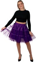 PartyXplosion - Dans & Entertainment Kostuum - Betoverende Heksachtige Petticoat Paars 65 Centimeter Vrouw - Paars - One size - Halloween - Verkleedkleding