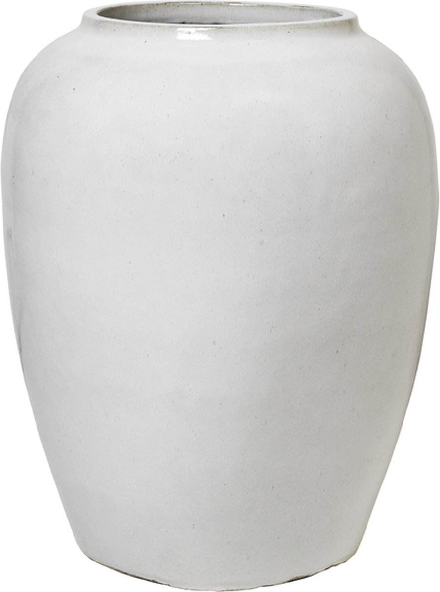 fiberclay Vloervaas Ray Gebroken wit Ø 50 x H 64 cm - voor binnen en buiten