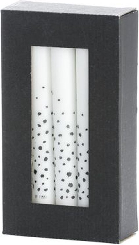 Rustik Lys - dinerkaars - stearine kaars - by Kimmi - 10 kaarsen - dotty - Ø2,2x19 cm