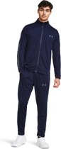 Under Armour UA Knit Track Suit Heren Trainingspak - Blauw - Maat S