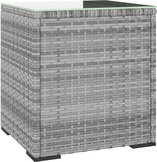 Grosfillex Table basse de jardin Miami anthracite (53001002) au meilleur prix sur