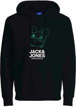 Herenhoodie JORPAL SWEAT HOOD FST Jack & Jones 2310015 Zwart - M