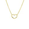 collier hart 41 + 5 cm - ketting dames goudkleurig - ketting dames - valentijnscadeau - valentijn cadeautje voor haar