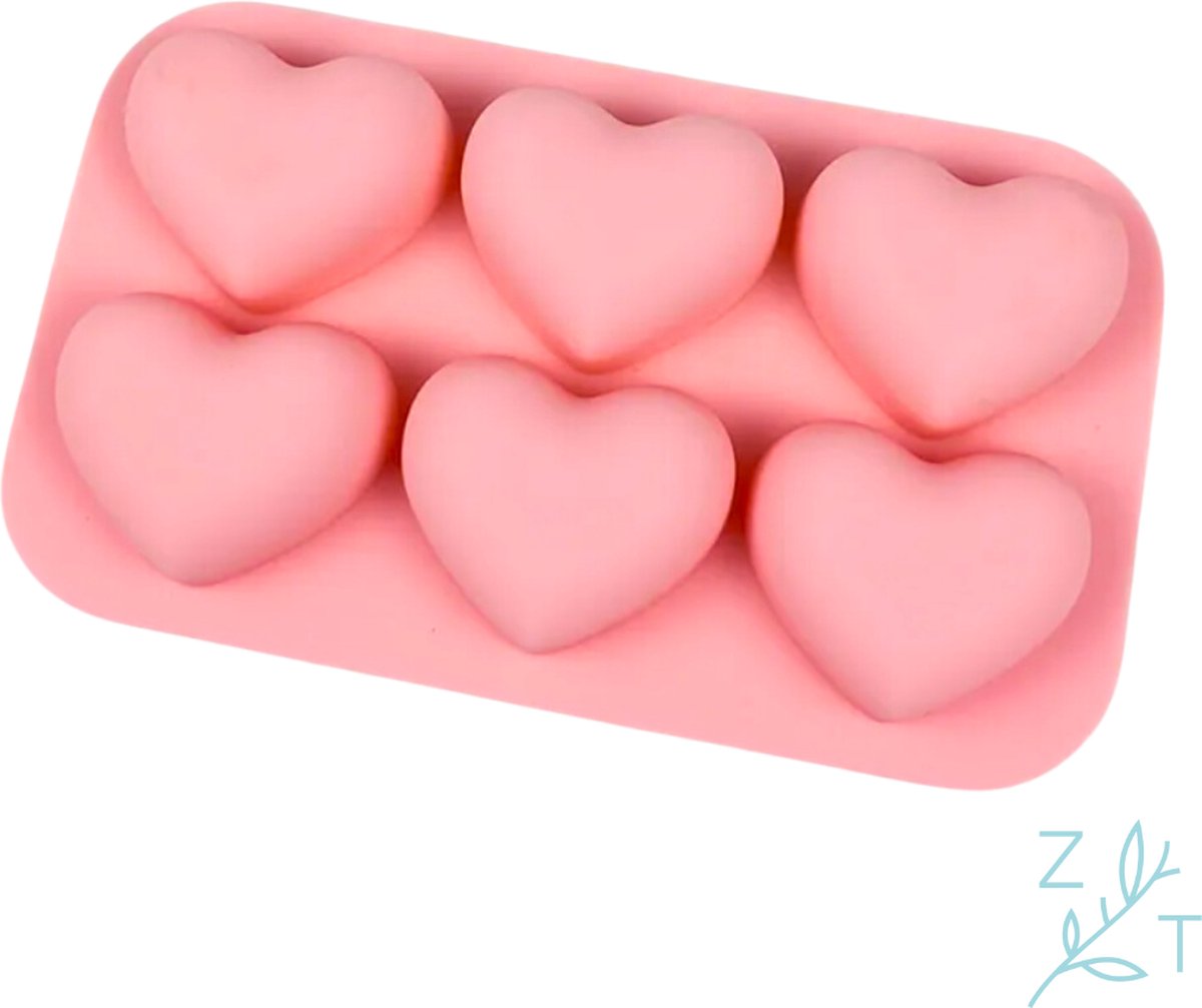 ZijTak - Hartjes vorm - Hart - Chocoladevorm - Ijsblok - Zeepjes - Valentijn - Hartvormig - Silicone - Valentijn