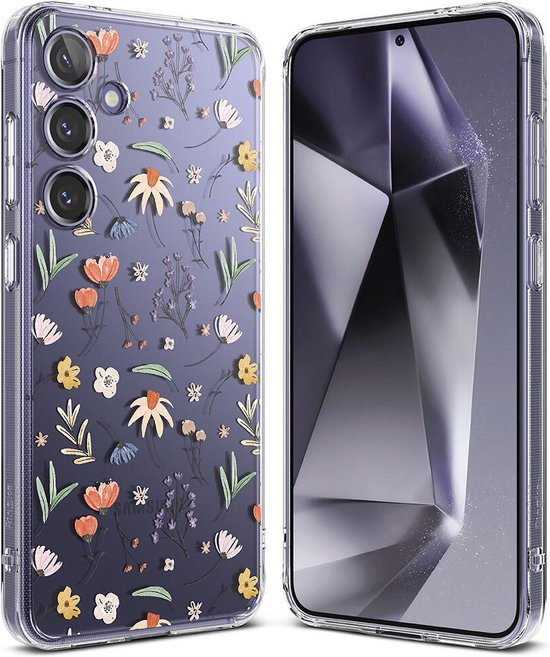 Design de Fusion Ringke | Coque adaptée au Samsung Galaxy S24 | Couverture arrière avec revêtement anti-rayures | Norme militaire | Fleurs sèches