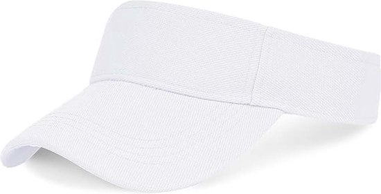Hoed -Heren Dames - Zonnehoed- Dames - zomer cap - baseballcap-(Eén maat) 1 stuk wit -Atletisch vizierstrand zonnehoed