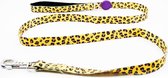 Tailpetz - Leash - Leopard - One Size 130 x 2 cm - Honden en Katten - Hondenharnas - Hondentuig - Hondentuigje Kleine Hond - Y Tuig Hond - Harnas Hond - Uitlaatriem - Riem