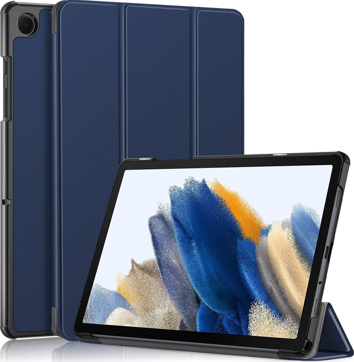 Mobigear Tablethoes geschikt voor Samsung Galaxy Tab A9 Plus (2023) Hoes | Mobigear Tri-Fold Bookcase - Donkerblauw