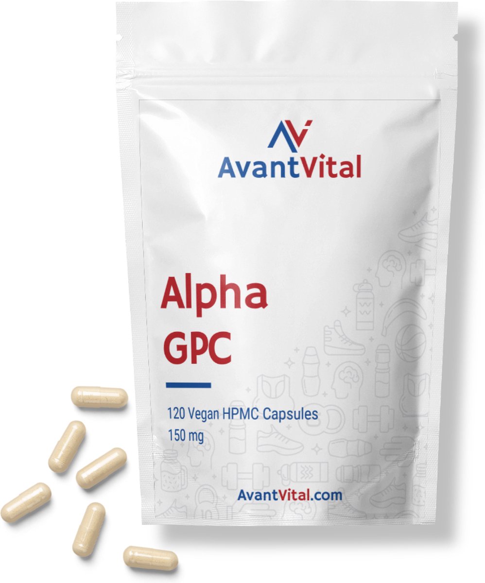 Alpha GPC - 120 Vegan Capsules - 150 mg - Zuiverheid van 99% - AvantVital - Voedingssupplementen - AvantVital