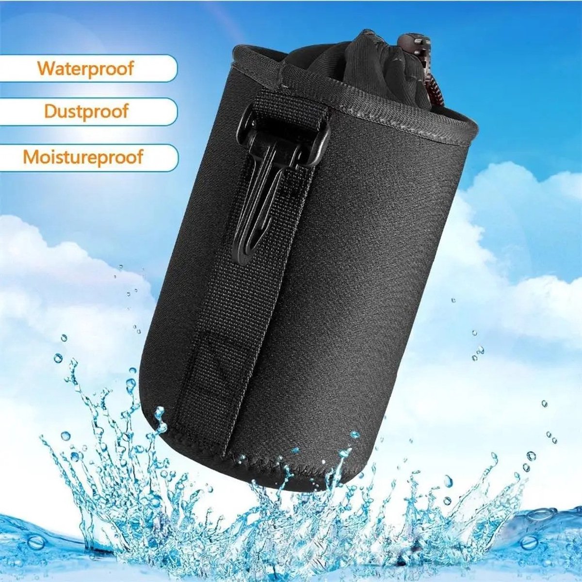 DutchOptics camera lens tas pouch Maat S voor Canon Sony Nikon Pentax Olympus Fuji Tamron Sigma Tokina thumbnail 5