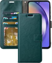 Portemonnee Book Case Hoesje Geschikt voor: Samsung Galaxy A35 - Groen