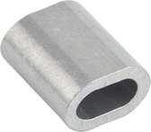 Persklem voor staalkabel 1,5mm - 6stuks - Aluminium - Kabelklem - Staalkabelklem