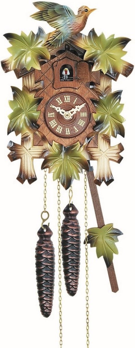 Engstler 522/2 - Koekoeksklok - 1-daags ketting uurwerk meerkleurig