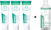 ELMEX Sensitive - Pakket - 3 x Clean & Fresh Tandpasta & Mondwater 400 ml