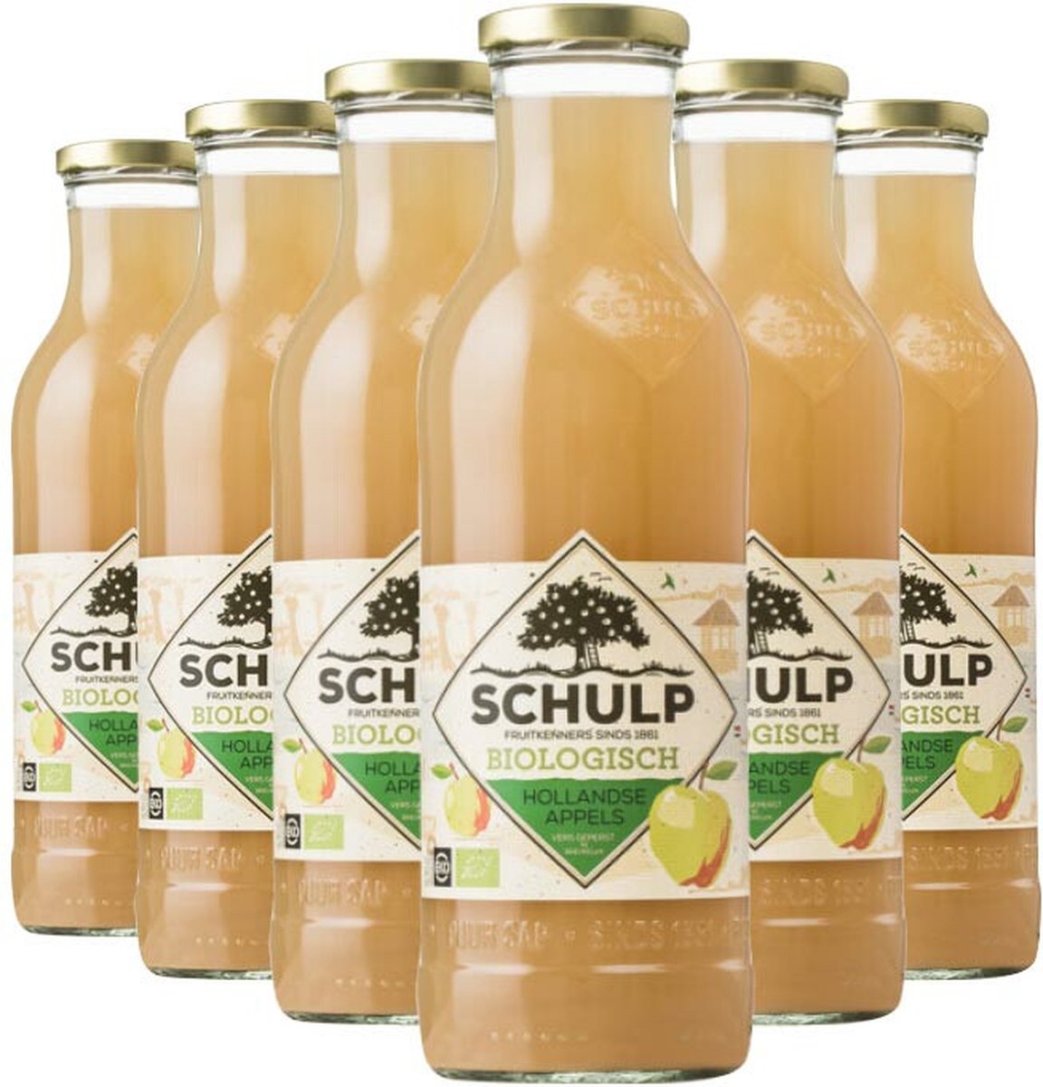 3x Schulp Appelsap Biologisch 6 x 0,75 liter