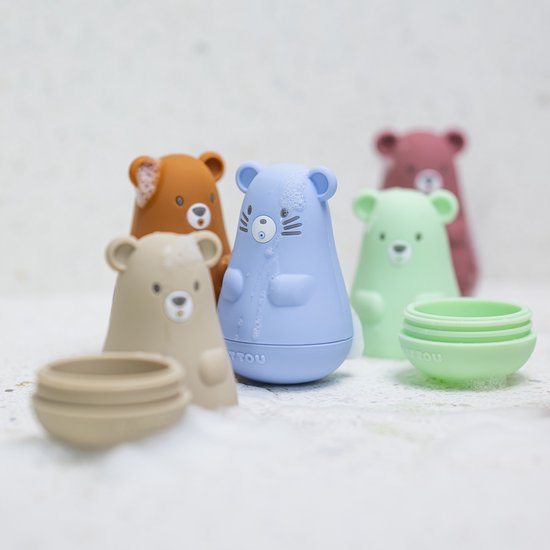 Set van 4 siliconen badspeeltjes - Panda, Tijger, Konijn en Uil – Little Dream