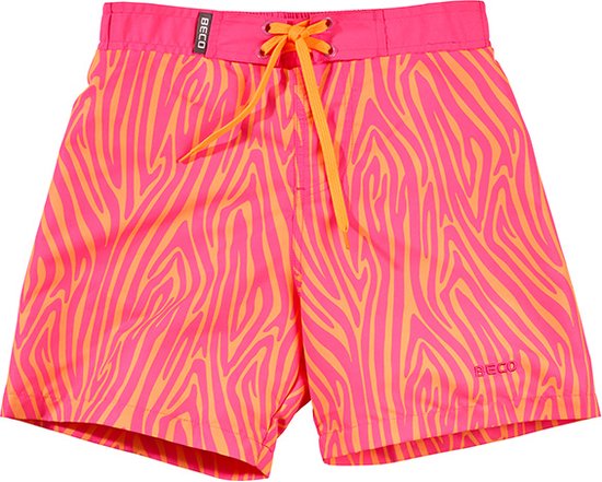 BECO zebra vibes - zwemshorts voor kinderen - roze/oranje - maat 176