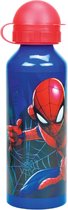 Spiderman Drinkbeker blauw - Schoolbeker Beker Waterfles Fles Marvel Aluminium