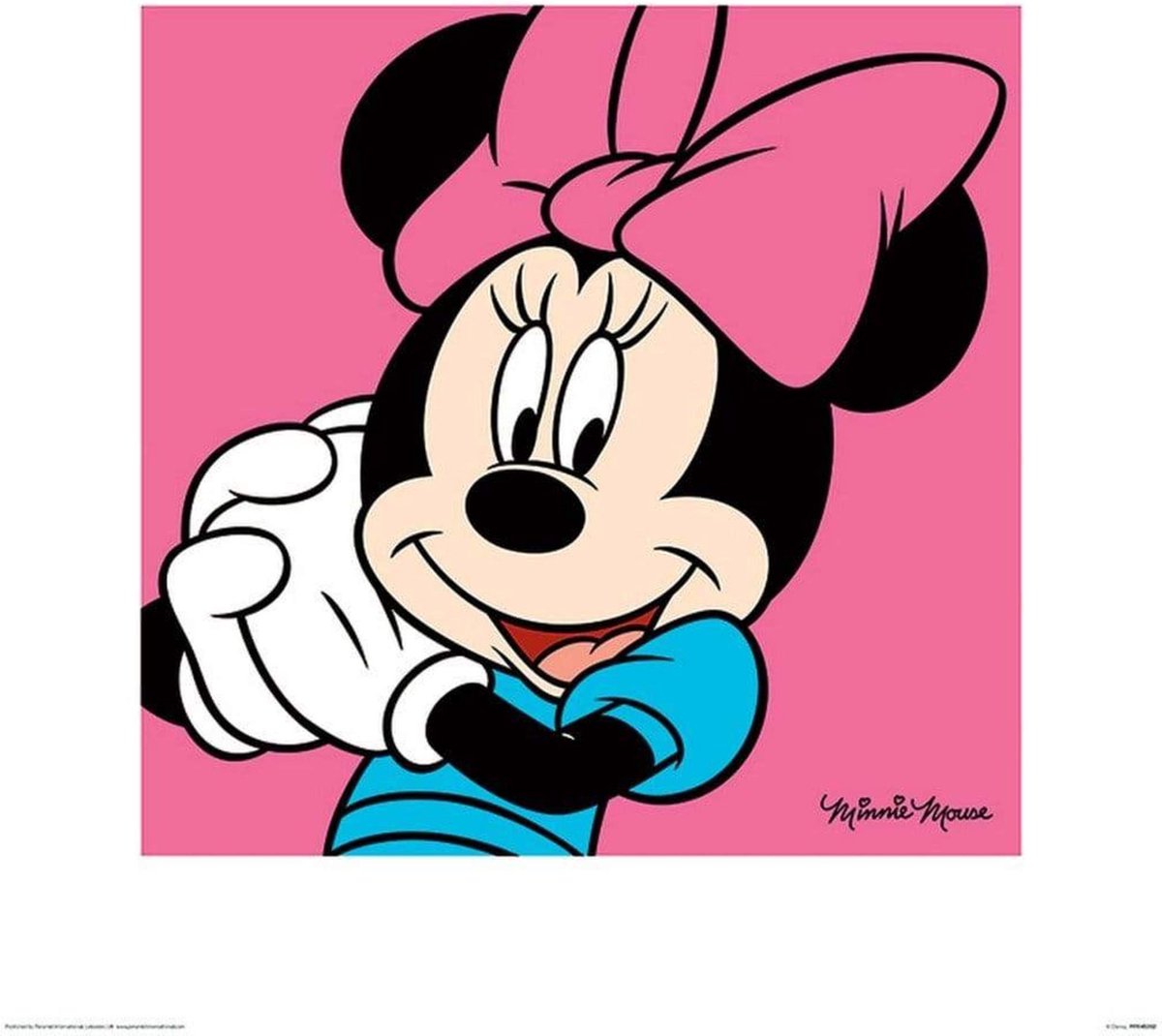 Pyramid Kunstdruk Minnie Mouse - Pink 40x40cm Divers