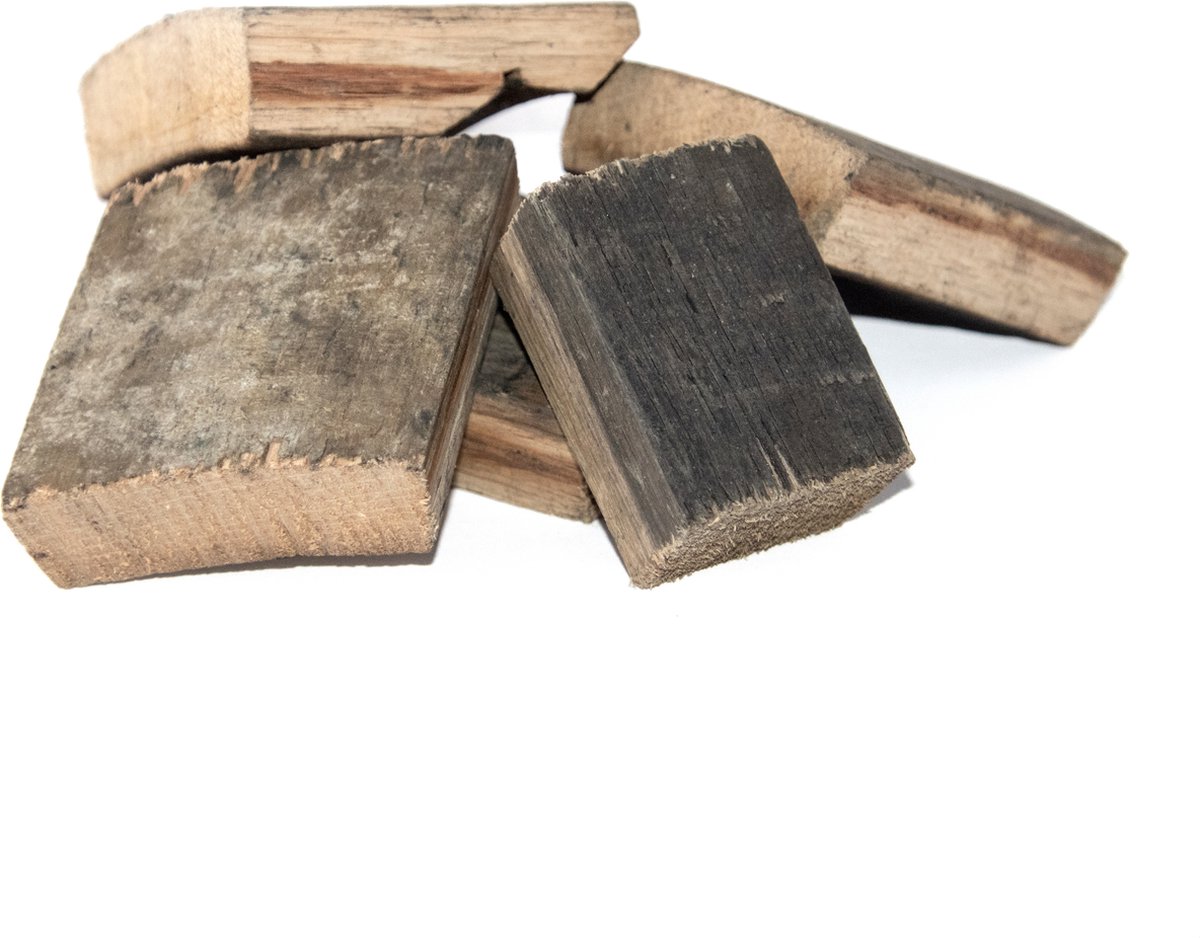 5,0 KG Whiskey Barrel Chunks | Whiskey Vaten Eiken Rookhout voor de Kamado BBQ | Rookoven | Onbehandeld | Dymbox