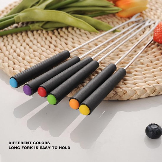 Bondoo Fonduevorken - Set van 6 - 24 cm - fondue prikkers - fonduevorkjes - fondue accessoires - RVS van Bondoo — afbeelding 5