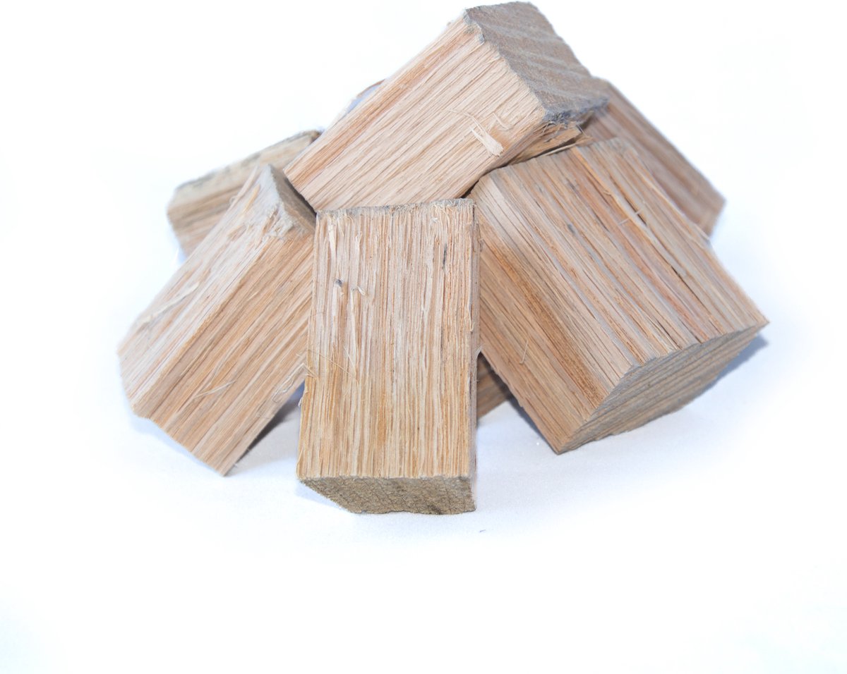 15 kg Rookhout Oak Chunks voor op de BBQ Rookoven (100% eiken) Onbehandeld, met Rook en Smaak Garantie