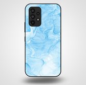 Smartphonica Telefoonhoesje voor Samsung Galaxy A53 5G met marmer opdruk - TPU backcover case marble design - Lichtblauw / Back Cover geschikt voor Samsung Galaxy A53 5G