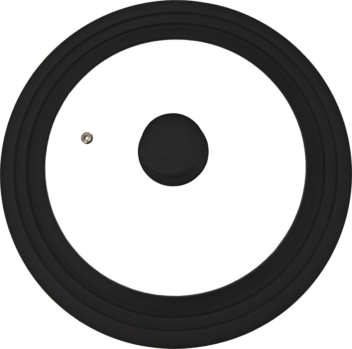 SB Line Universele glazen deksel met siliconen rand - voor pannen van 28cm/30cm/32cm - Zwart