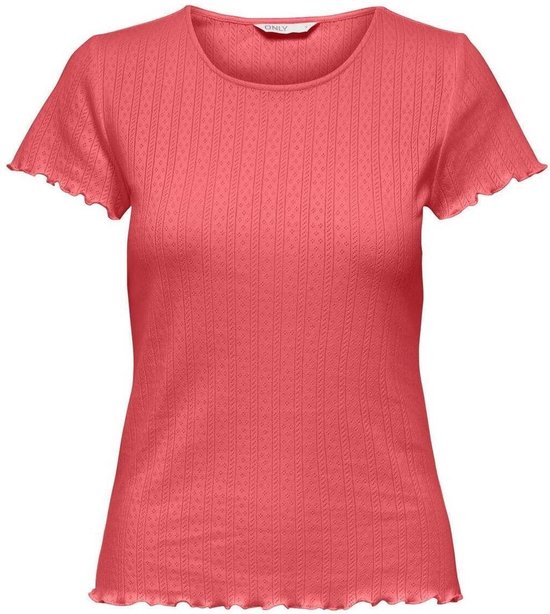 Only T-shirt Onlcarlotta S/s Top Jrs Noos 15256154 Rose Of Sharon Dames Maat - L