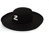 Partychimp Hoed Zorro Carnaval - Polyester - Zwart/Grijs - One-size