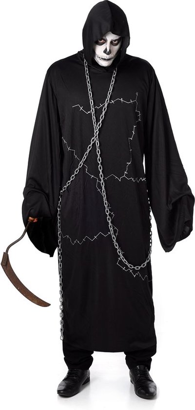 Karnival Costumes Verkleedkostuum Ghoustly Ghoul Heren Halloween Kostuum Volwassenen - Polyester Zwart Mt L