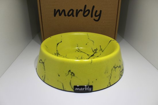 Marbly - Yellow Black - 200 ml - MARMER - voerbakken en drinkbakken