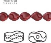 Swarovski Elements, 20 stuks Swarovski curve parels, 9x8mm, bordeaux, 5826