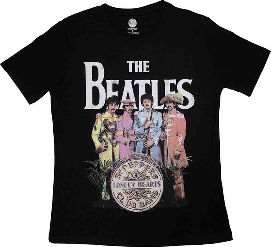 The Beatles - Sgt Pepper Dames T-shirt - XL - Zwart