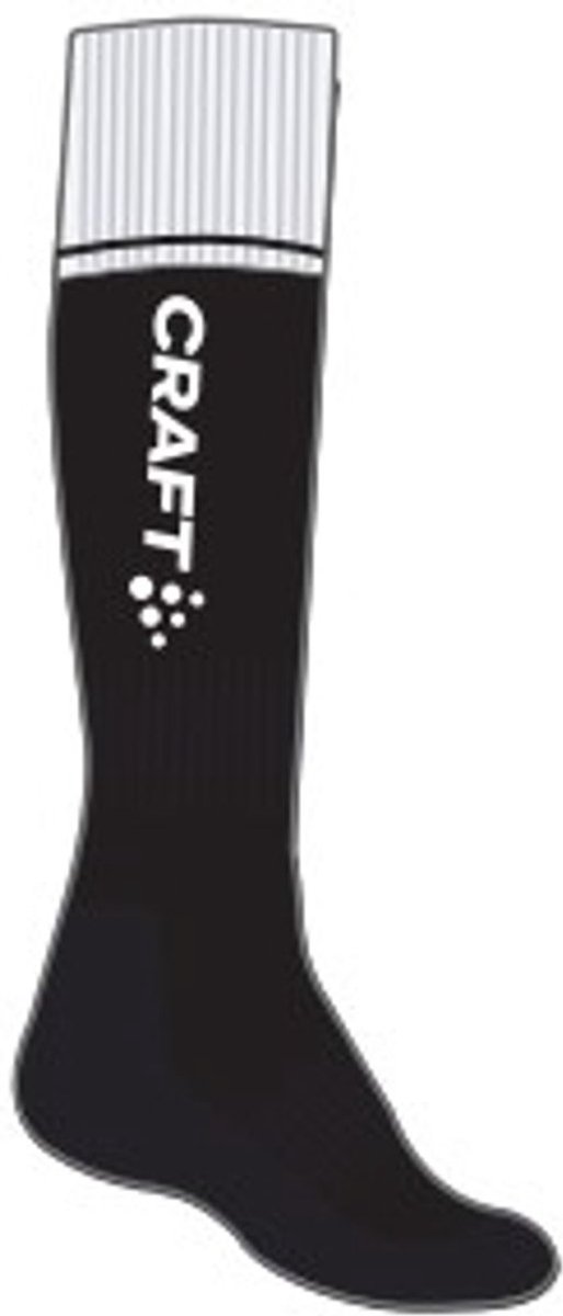 Craft Progress 2.0 Contrast Voetbalkousen - Zwart / Wit | Maat: 37/39