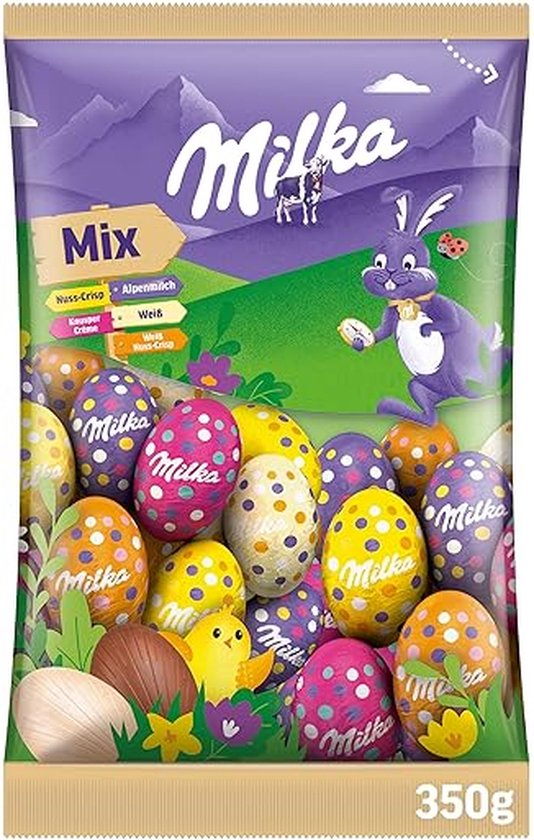 Milka paaseitjes promo smaken