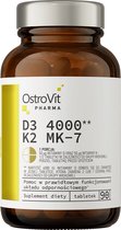 Vitaminen - Vitamin D3 4000 + Vitamin K2 MK-7 - 90 Tablets - Pharma Kwaliteit in Glazen Donkere Pot - OstroVit - Supplementen