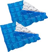 Herbruikbare flexibele koelelementen - 3x - icepack/ijsklontjes - 28 x 25 cm - blauw