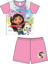Gabby's Poppenhuis shortama - zalmroze - Gabbys Dollhouse pyjama - maat 104/110