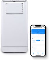 FlinQ Slimme Mobiele Airco 13.000 BTU - Stille Airconditioning voor Slaapkamer - Airconditioner met Slang - Verkoelt tot 50m2 - Met App en Afstandsbediening